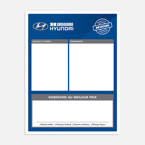 Feuille de vitre | Hyundai