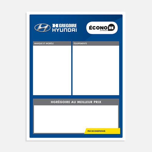 Feuille de vitre | Hyundai Écono