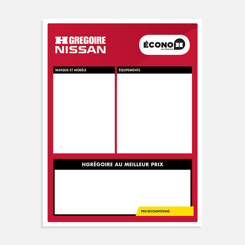 Feuille de vitre | Nissan Écono