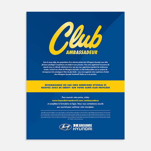 Feuillets Club Ambassadeur | Hyundai