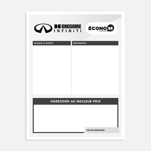 Feuille de vitre | INFINITI Écono