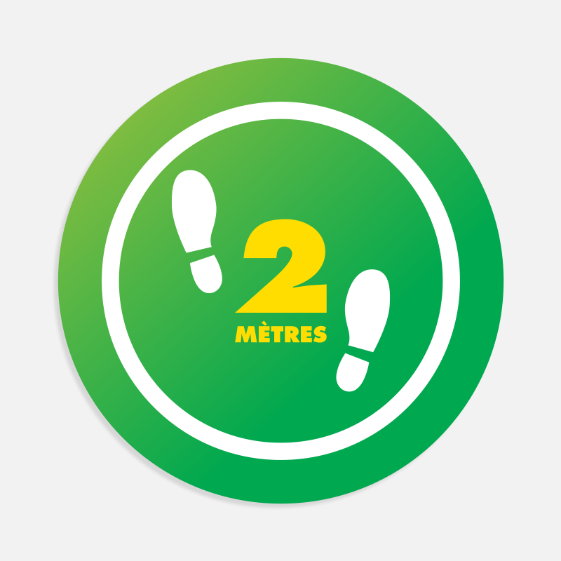 Pastille de distanciation 2 mètres | Hgregoire